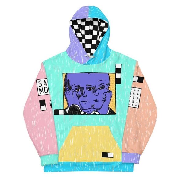 Umami Merch‎ Safe Mode Unisex Hoodie Multi M NWOT - Picture 1 of 6